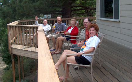 Relaxing on the porch