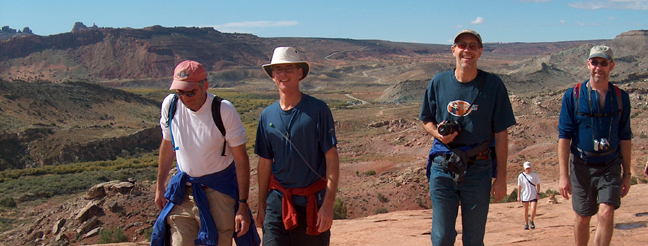 The boys in Arches Nat Park