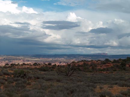 Clouds over the desert