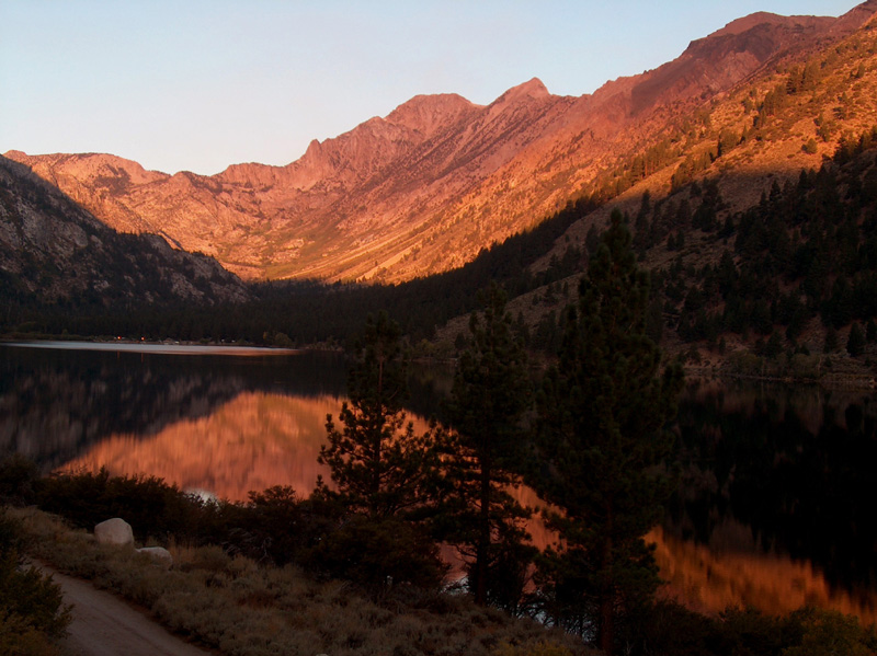 Sunrise over upper twin