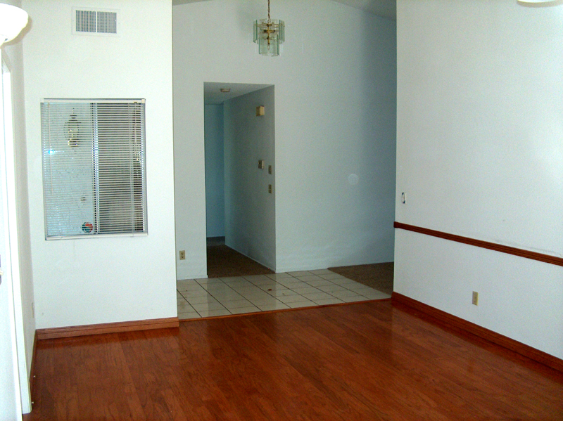 Entry way: tile and hardwood