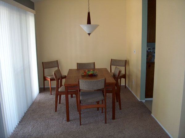 A new pendant light above our dining room table