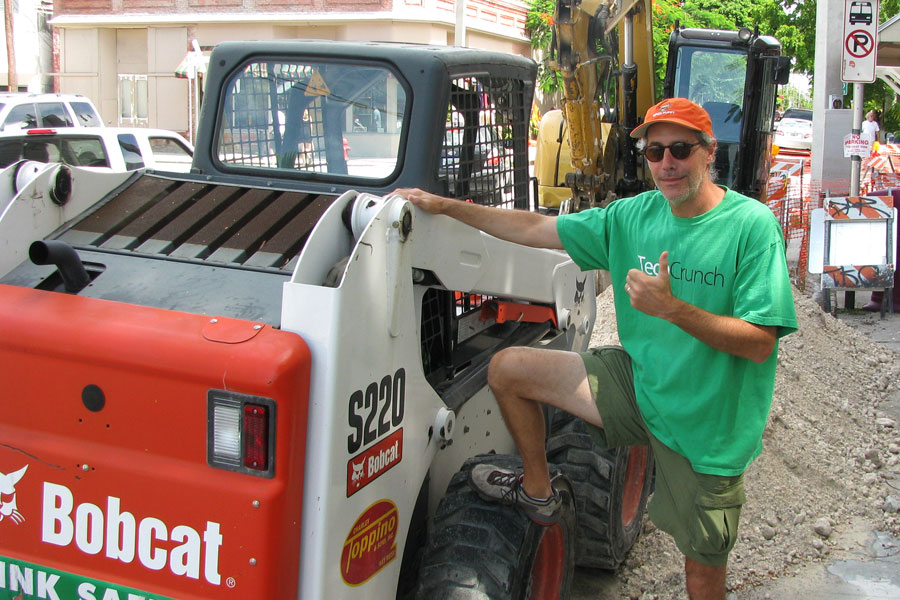 Lee on a Bobcat loader