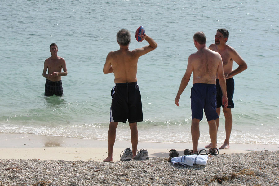 The guys at the beach