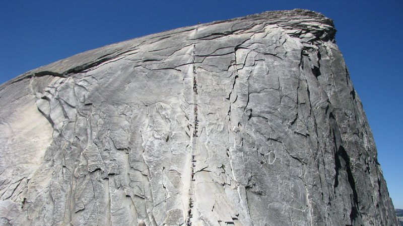 The cables up to Half Dome are very intimidating