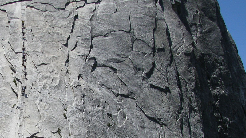 The cables up Half Dome