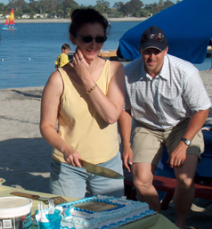 Cutting the cake